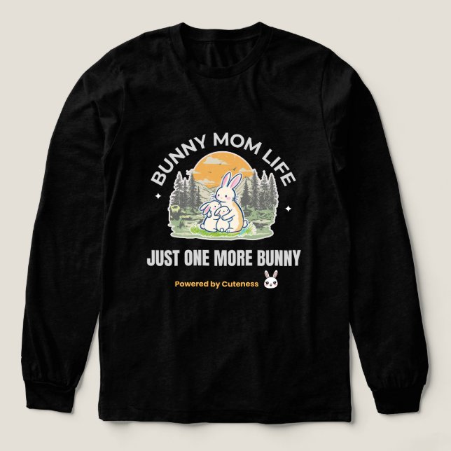 Camiseta Triblenda Bunny Mom Life T-Shirt, Just One More Bunny Shirt, (Diseño traserp)