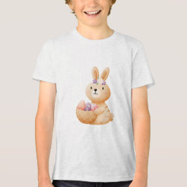 Camiseta Triblenda Bunny with Easter Egg Basket