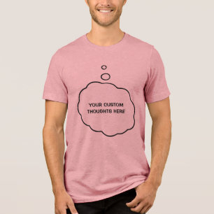 Camiseta Triblenda Burbuja de reflexión de texto personalizado