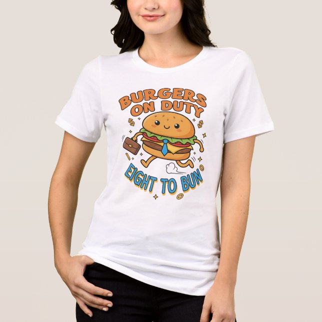 Camiseta Triblenda Burger Boss Tee – Funny Hustle Design for Foodies (Anverso)