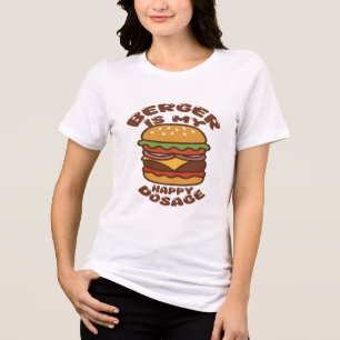 Camiseta Triblenda Burger es mi cita de la vendimia de dosificación f