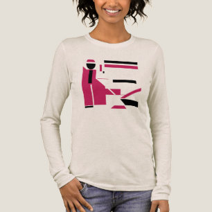 Camiseta Triblenda Burgundy Black Geometric Figura-tipo Art MCM Peque