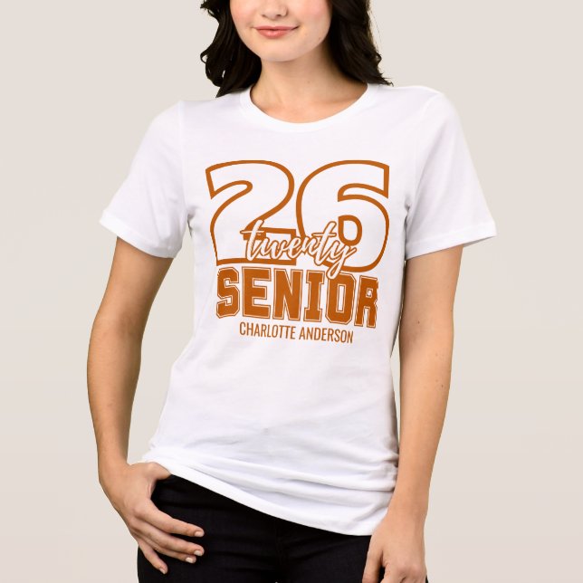 Camiseta Triblenda Burnt Orange Class of 2026 Graduation (Anverso)