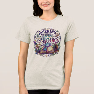 Camiseta Triblenda Buscando refugio en libros Mística Celestial Capri