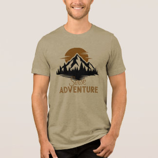 Camiseta Triblenda Buscar Aventura, Gráfico de puesta de sol en la mo