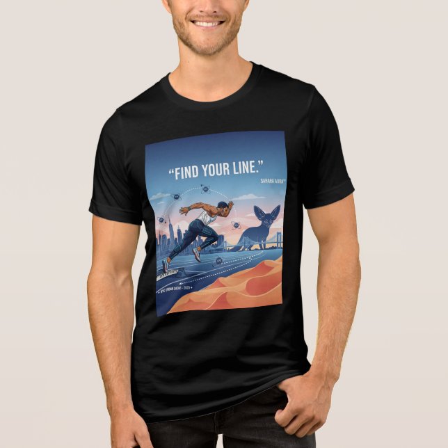 Camiseta Triblenda Buscar tu línea - NYC Urban Cache 2025 (Anverso)