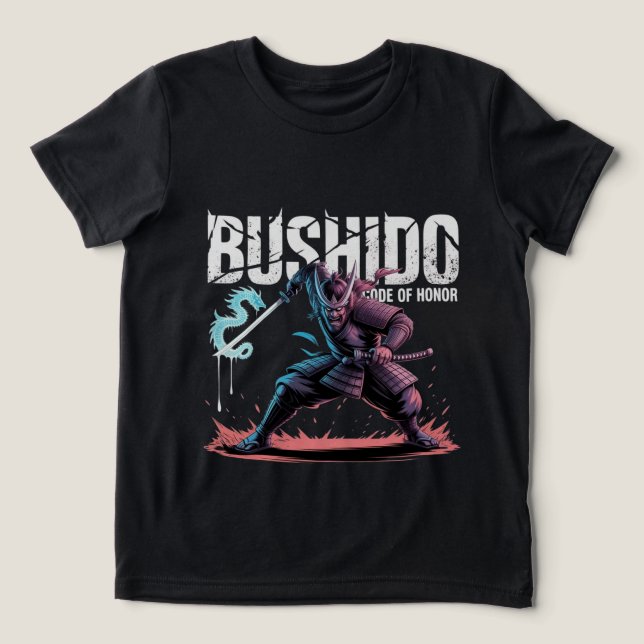 Camiseta Triblenda Bushido Samurai Warrior Anime Vector Logo (Diseño delantero )