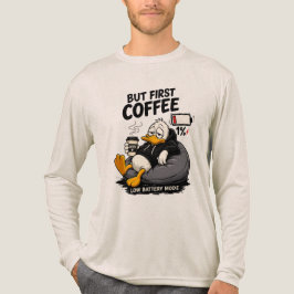 Camiseta Triblenda BUT FIRST COFFEE Sudadera Gráfica de Café Manga La