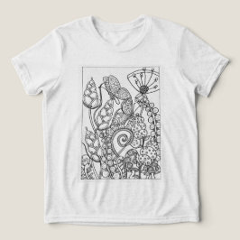 Camiseta Triblenda Butterfies con flores de fantasía