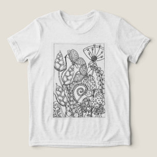 Camiseta Triblenda Butterfies con flores de fantasía