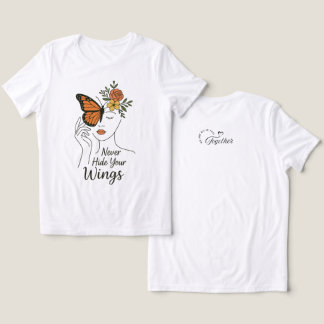 Camiseta Triblenda Butterfly & Floral Empowerment Art