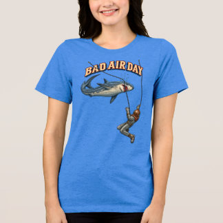 Camiseta Triblenda Buzo de casco vintage y un gran tiburón blanco URM