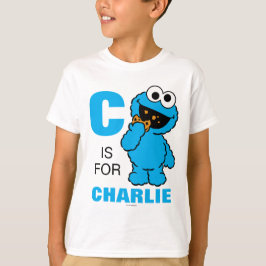 Camiseta Triblenda C es para Cookie Monster | Añadir su nombre