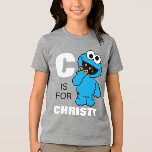 Camiseta Triblenda C es para Cookie Monster Añadir su nombre
