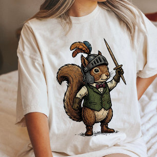 Camiseta Triblenda Caballero Ardilla Sosteniendo Espada