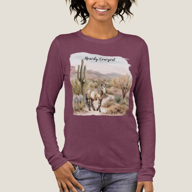 Camiseta Triblenda Caballo Cactus Occidental (Anverso)