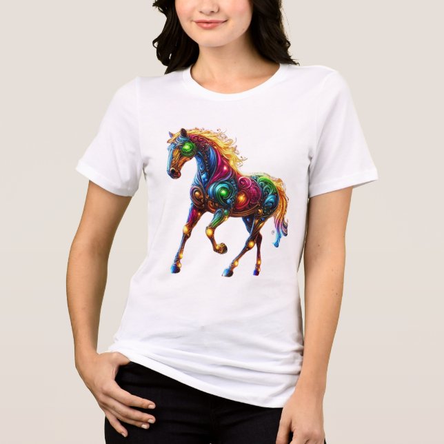 Camiseta Triblenda Caballo elegante (Anverso)
