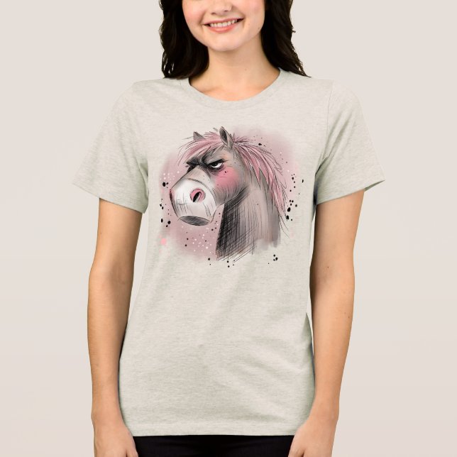 Camiseta Triblenda Caballo gruñón (Anverso)