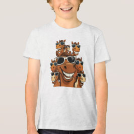 Camiseta Triblenda Caballo Guay con camiseta sombreada