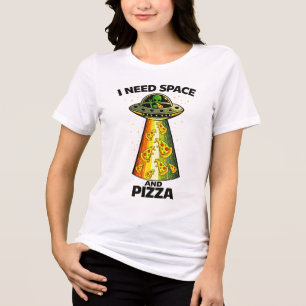 Camiseta Triblenda Cabeza de alienígena divertida comiendo pizza OVNI