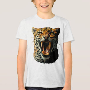 Camiseta Triblenda Cabeza de ataque ruidosa de leopardo
