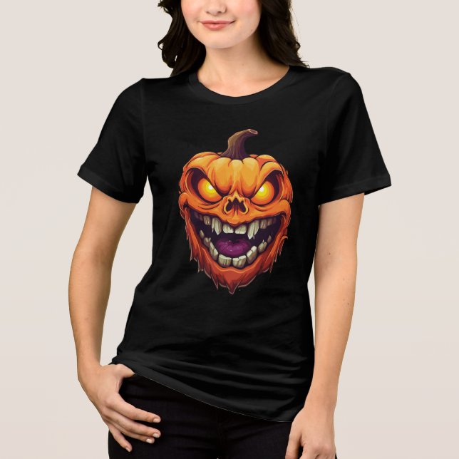 Camiseta Triblenda Cabeza de calabaza siniestra (Anverso)