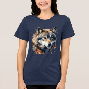 Camiseta Triblenda Cabeza de lobo Vida salvaje Naturaleza Arte Animal