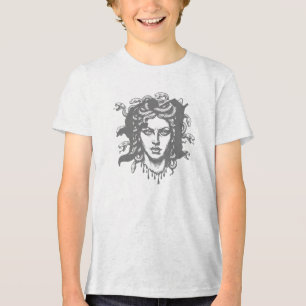 Camiseta Triblenda Cabeza de Medusa con Serpientes