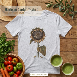 Camiseta Triblenda Cabeza de Semilla de Girasol Botánica