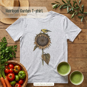 Camiseta Triblenda Cabeza de semilla de girasol botánica 