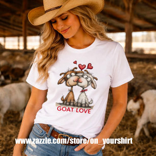 Camiseta Triblenda Cabraza divertida de cabras enamoradas