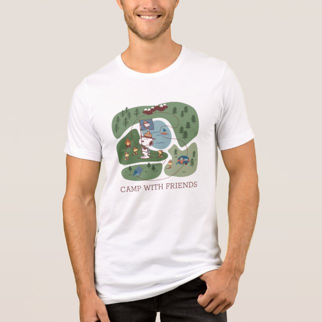 Camiseta Triblenda Cacahuetes | Anidado en el camping de las montañas (Anverso)