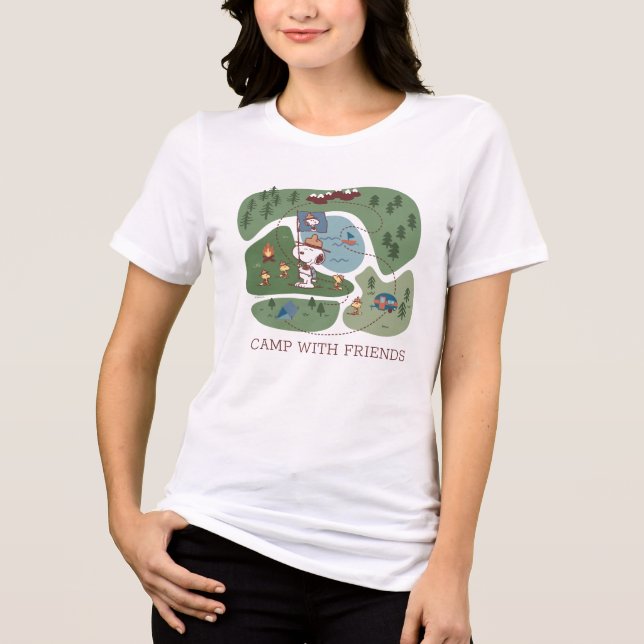 Camiseta Triblenda Cacahuetes | Anidado en el camping de las montañas (Anverso)