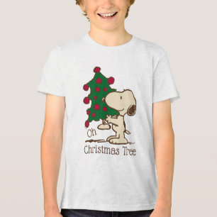 Camiseta Triblenda Cacahuetes Árbol de Navidad Snoopy