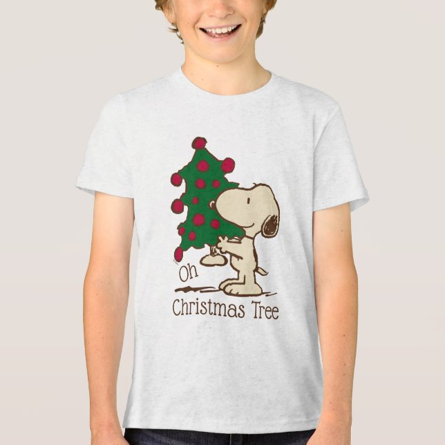 Camiseta Triblenda Cacahuetes | Árbol de Navidad Snoopy (Anverso)