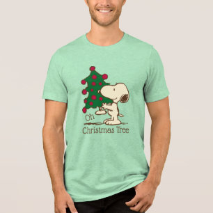 Camiseta Triblenda Cacahuetes   Árbol de Navidad Snoopy