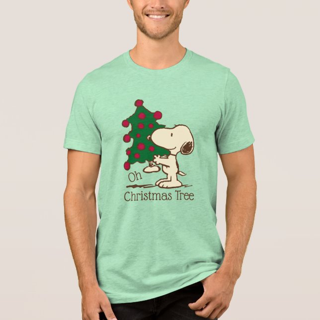Camiseta Triblenda Cacahuetes | Árbol de Navidad Snoopy (Anverso)