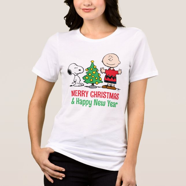 Camiseta Triblenda Cacahuetes | Árbol de Navidad Snoopy y Charlie Bro (Anverso)