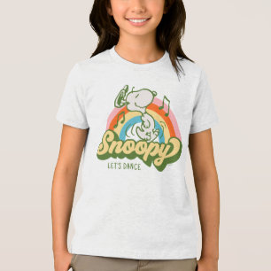 Camiseta Triblenda Cacahuetes Arcoiris musical Snoopy