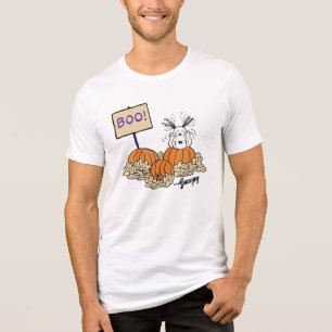 Camiseta Triblenda Cacahuetes   Boo de parche de calabaza de Snoopy!