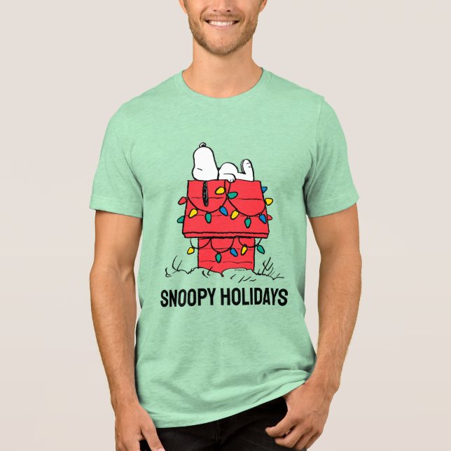 Camiseta Triblenda Cacahuetes | Casa de perros de Snoopy con luces (Anverso)