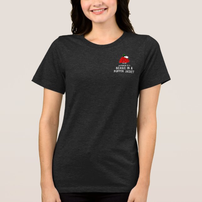 Camiseta Triblenda Cacahuetes | Chaqueta Snoopy Red Puffer (Anverso)