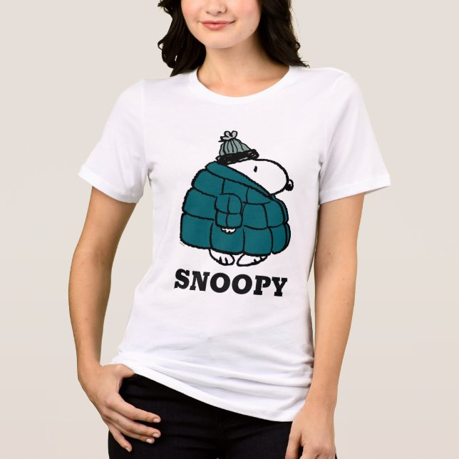Camiseta Triblenda Cacahuetes | Chaqueta Snoopy Winter Puffer (Anverso)