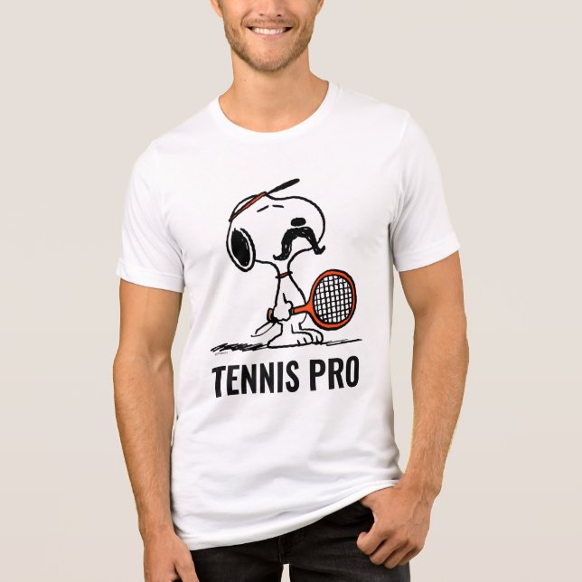 Camiseta Triblenda Cacahuetes | El bigote de Snoopy jugando al tenis (Anverso)