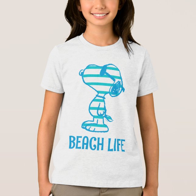 Camiseta Triblenda Cacahuetes | Gafas de sol Snoopy Cyan Stripes (Anverso)