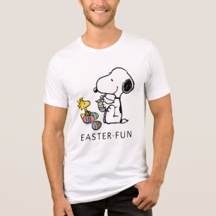 Camiseta Triblenda Cacahuetes   Huevos de pintura Snoopy & Woodstock