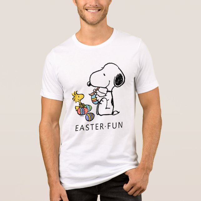 Camiseta Triblenda Cacahuetes | Huevos de pintura Snoopy & Woodstock (Anverso)