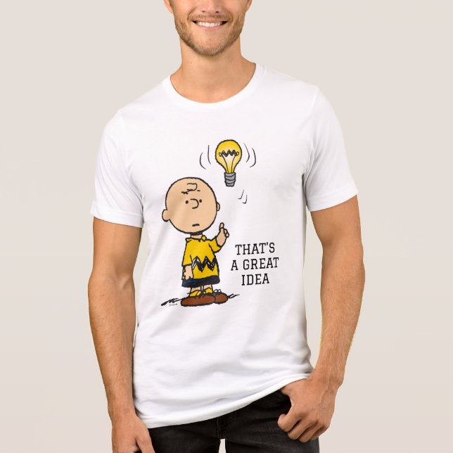 Camiseta Triblenda Cacahuetes | Idea de Charlie Brown sobre la bombil (Anverso)