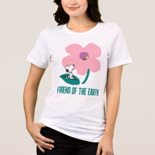 Camiseta Triblenda Cacahuetes Ilustración de la flor rosa de la nat