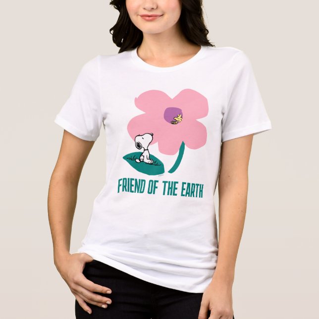 Camiseta Triblenda Cacahuetes | Ilustración de la flor rosa de la nat (Anverso)